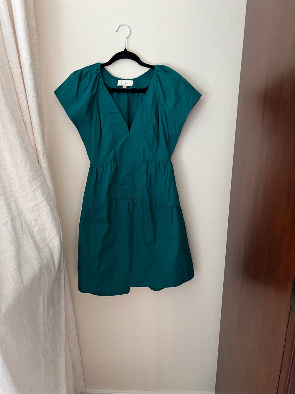 Pinch Teal V-Neck Mini Dress